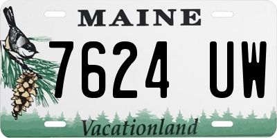 ME license plate 7624UW