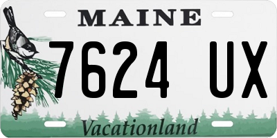 ME license plate 7624UX