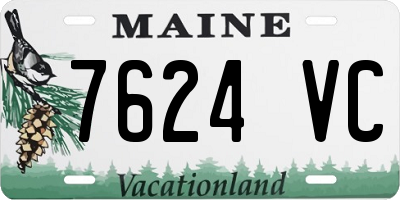 ME license plate 7624VC