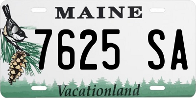 ME license plate 7625SA