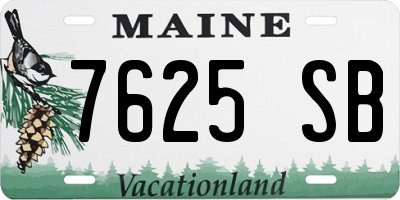 ME license plate 7625SB