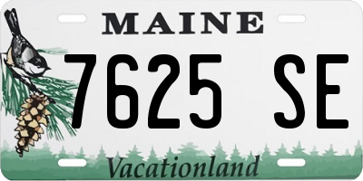 ME license plate 7625SE