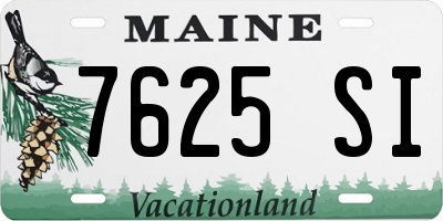 ME license plate 7625SI