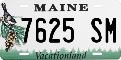 ME license plate 7625SM