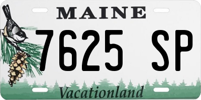 ME license plate 7625SP
