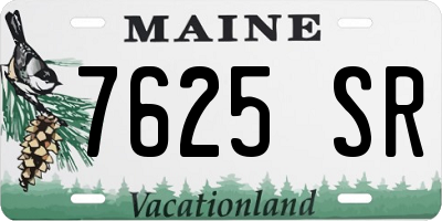 ME license plate 7625SR