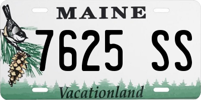 ME license plate 7625SS