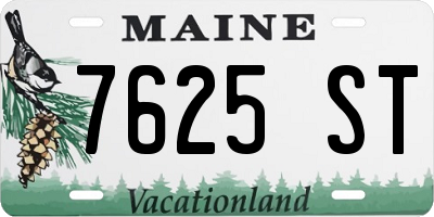 ME license plate 7625ST