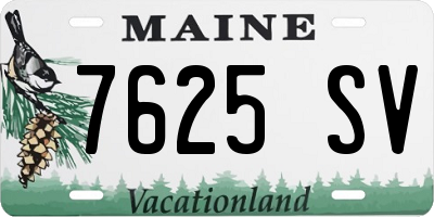 ME license plate 7625SV