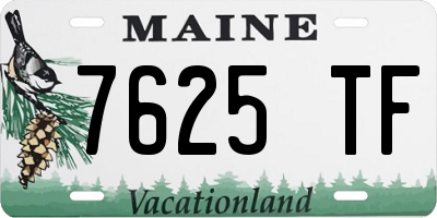 ME license plate 7625TF
