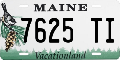 ME license plate 7625TI