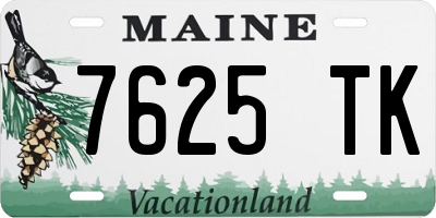 ME license plate 7625TK