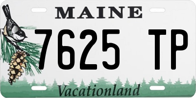 ME license plate 7625TP