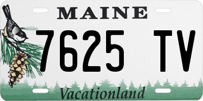 ME license plate 7625TV