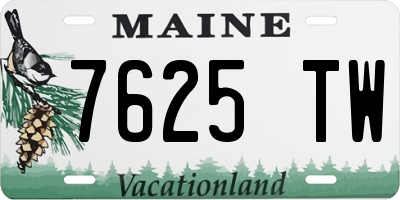ME license plate 7625TW