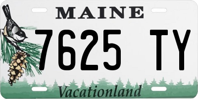 ME license plate 7625TY