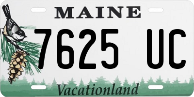 ME license plate 7625UC