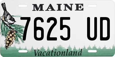 ME license plate 7625UD