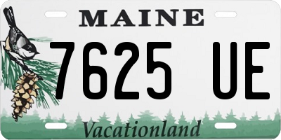 ME license plate 7625UE