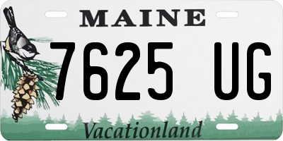 ME license plate 7625UG