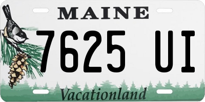 ME license plate 7625UI