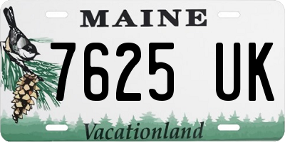ME license plate 7625UK