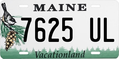ME license plate 7625UL