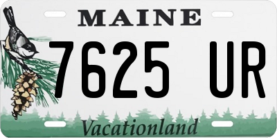 ME license plate 7625UR