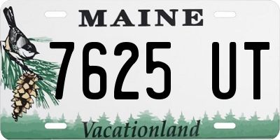 ME license plate 7625UT