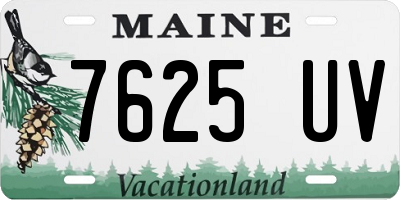 ME license plate 7625UV