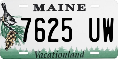 ME license plate 7625UW