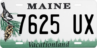 ME license plate 7625UX