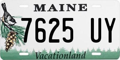 ME license plate 7625UY