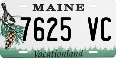 ME license plate 7625VC