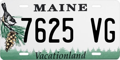 ME license plate 7625VG