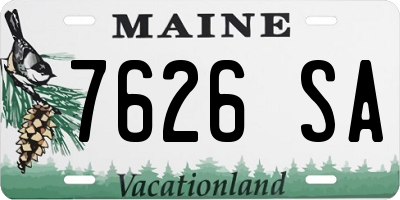 ME license plate 7626SA