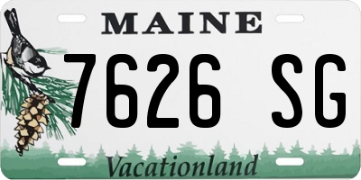 ME license plate 7626SG