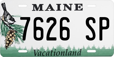 ME license plate 7626SP