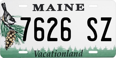 ME license plate 7626SZ