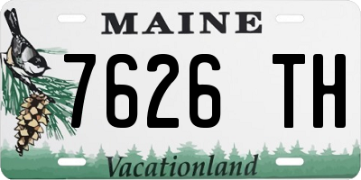 ME license plate 7626TH