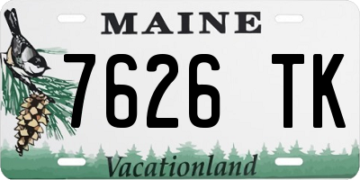 ME license plate 7626TK