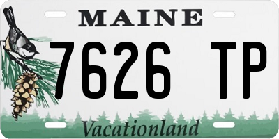 ME license plate 7626TP