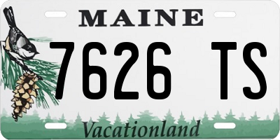 ME license plate 7626TS