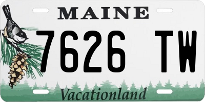 ME license plate 7626TW