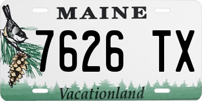 ME license plate 7626TX