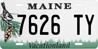 ME license plate 7626TY