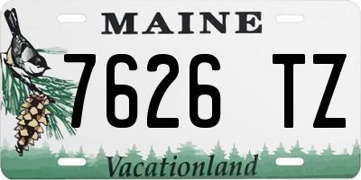 ME license plate 7626TZ