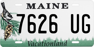 ME license plate 7626UG