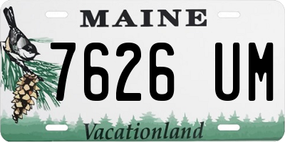 ME license plate 7626UM