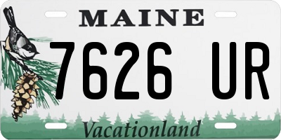 ME license plate 7626UR